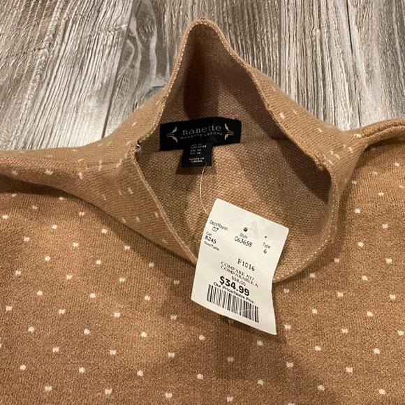 Nanette Lepore Polkadot Sleeveless Mock-neck sweater (Size M) - Picture 4 of 4